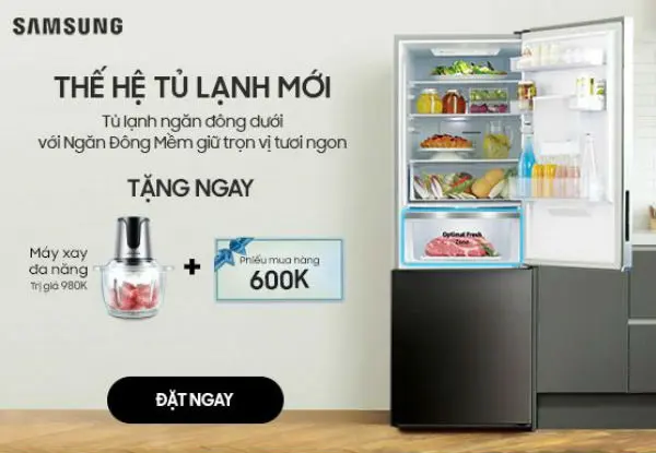 Sắm tủ lạnh Samsung Ngăn đông mềm nhận ngay cối xay đa năng cực kỳ hấp dẫn