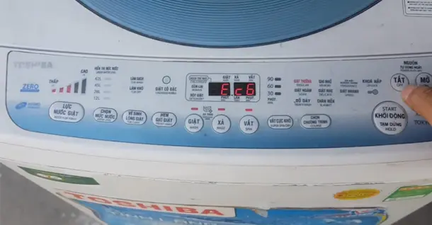 Lỗi EC6 máy giặt Toshiba - Nguyên nhân và cách sửa hiệu quả