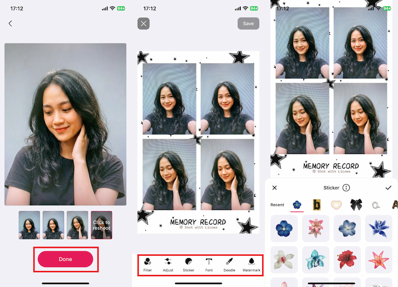 Chỉnh sửa ảnh Photobooth