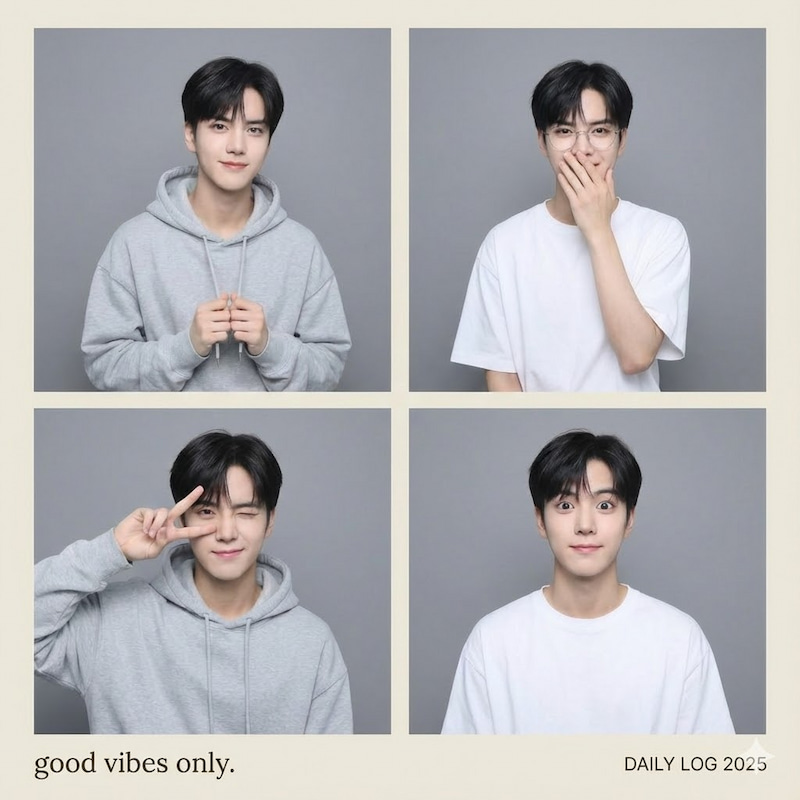 Prompt 5: Concept Photobooth cho nam nhẹ nhàng