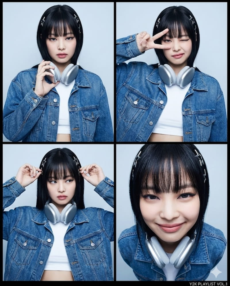 Prompt 2: Concept Photobooth Y2K High Teen