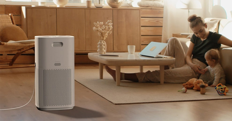 Đặt máy lọc không khí ở phòng khách