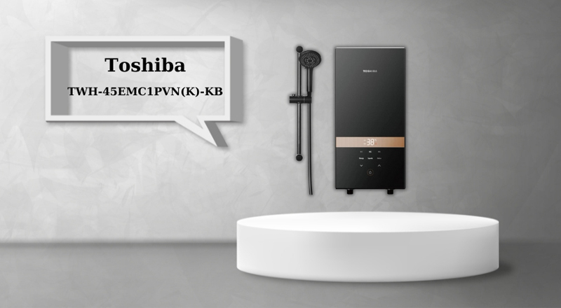 Máy nước nóng Toshiba TWH-45EMC1PVN(K)-KB có thiết kế hiện đại