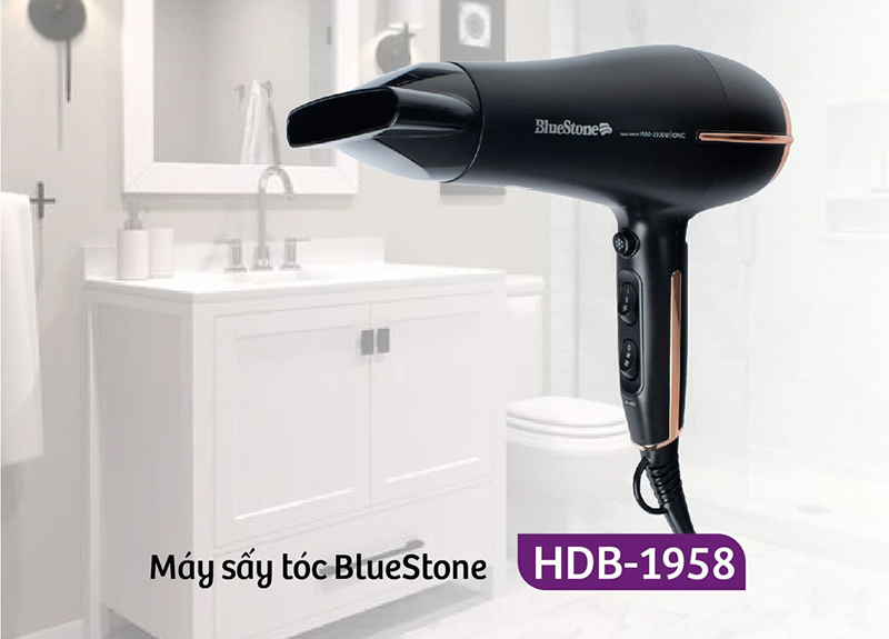 Máy sấy tóc Bluestone HDB-1958 có thiết kế nhỏ gọn