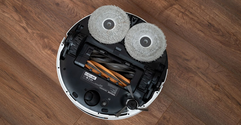 Robot hút bụi Dreame X50 Ultra làm sạch hiệu quả quanh chân bàn