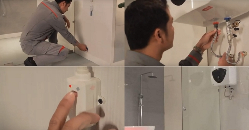 Sau khi lắp đặt, hãy kiểm tra hoạt động của máy nước nóng