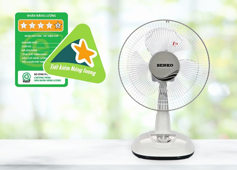 Ưu tiên quạt có nhãn năng lượng từ 4 - 5 sao