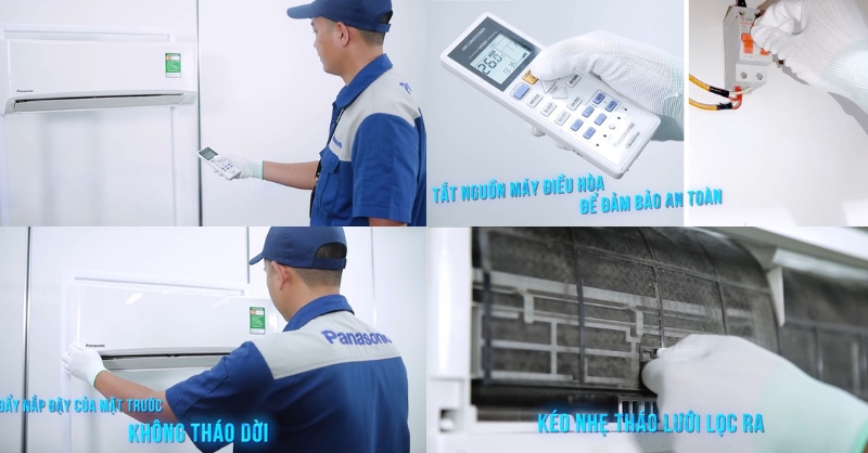 Các bước vệ sinh lưới lọc máy lạnh