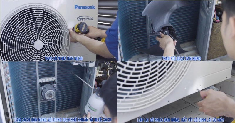 Quy trình vệ sinh dàn nóng máy lạnh