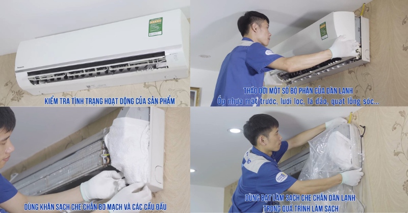 Tháo dàn lạnh và bảo vệ bo mạch điện trước khi vệ sinh dàn lạnh