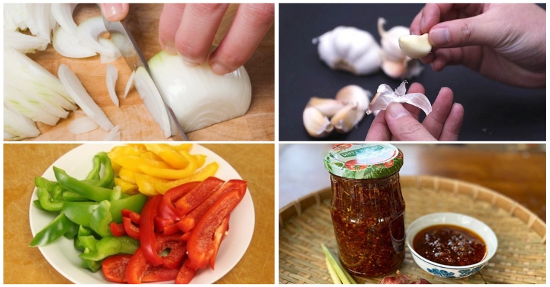 Các nguyên liệu phụ cũng được sơ chế sạch sẽ