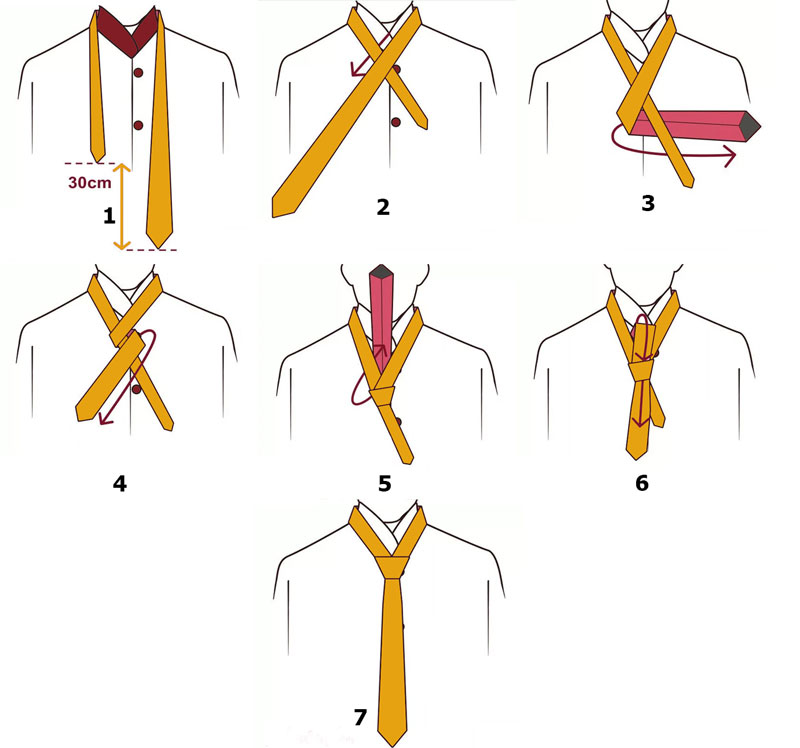 Cách thắt cà vạt kiểu Four In Hand Knot