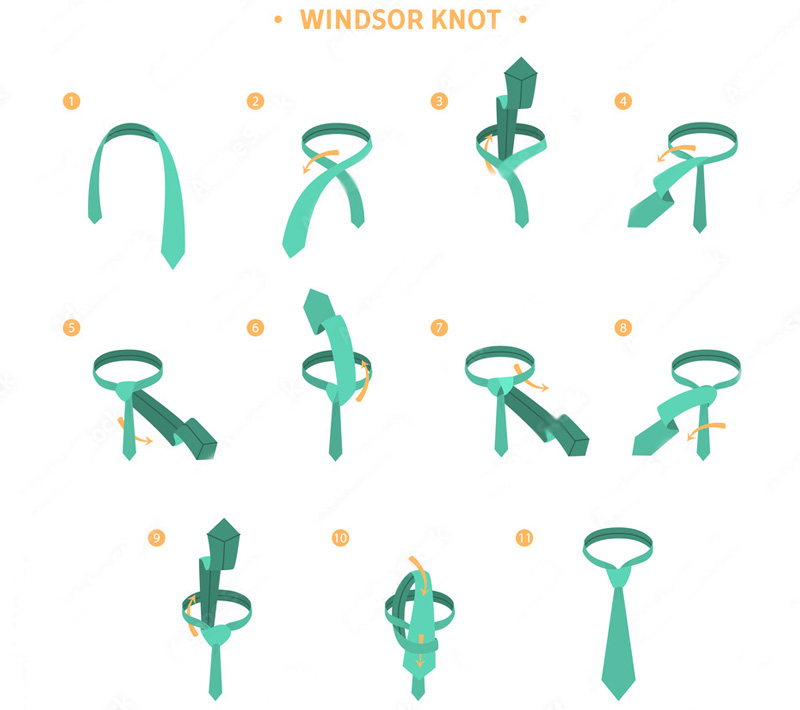 Cách thắt cà vạt kiểu truyền thống Windsor Knot