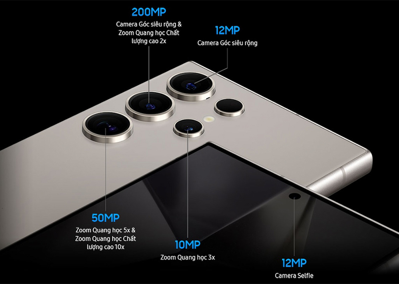 Điện thoại Samsung Galaxy S24 Ultra 5G có cụm camera siêu đỉnh