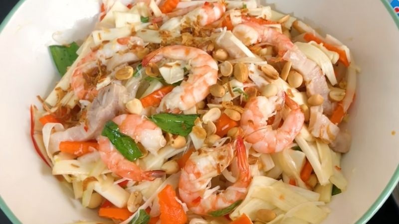 Gỏi củ hủ dừa tôm thịt thơm ngon
