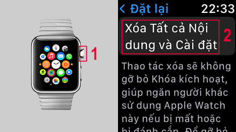 Reset Apple Watch nếu quên mật khẩu