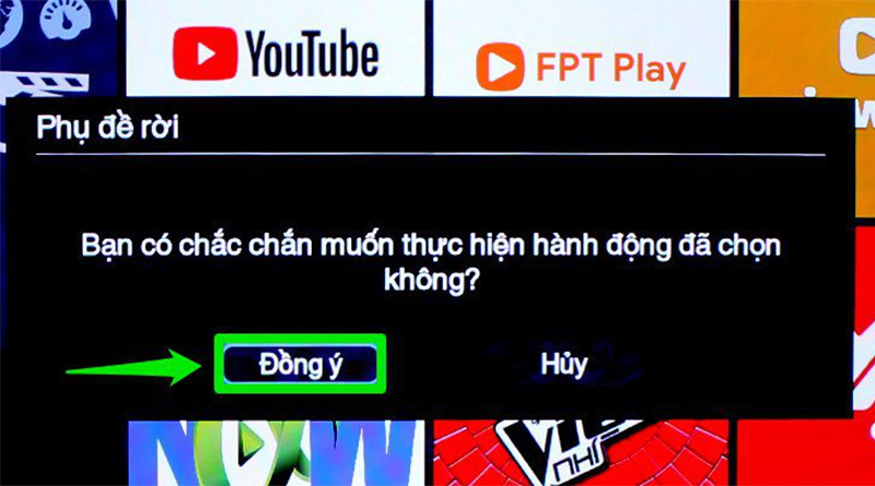 Sau khi nhập mật khẩu, chọn “Đồng ý”