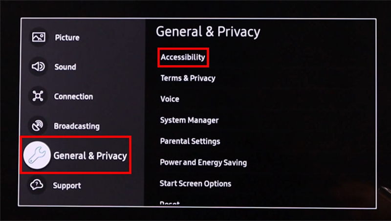 Chọn “Accessibility” (Trợ năng)