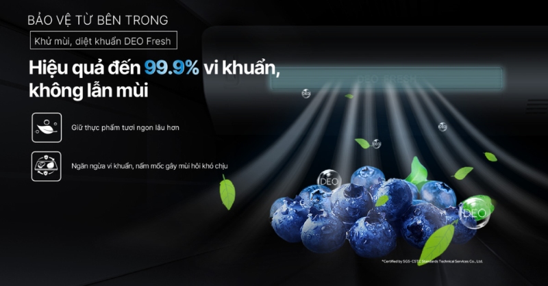 Tủ lạnh kháng khuẩn, khử mùi nhờ công nghệ DEO Fresh