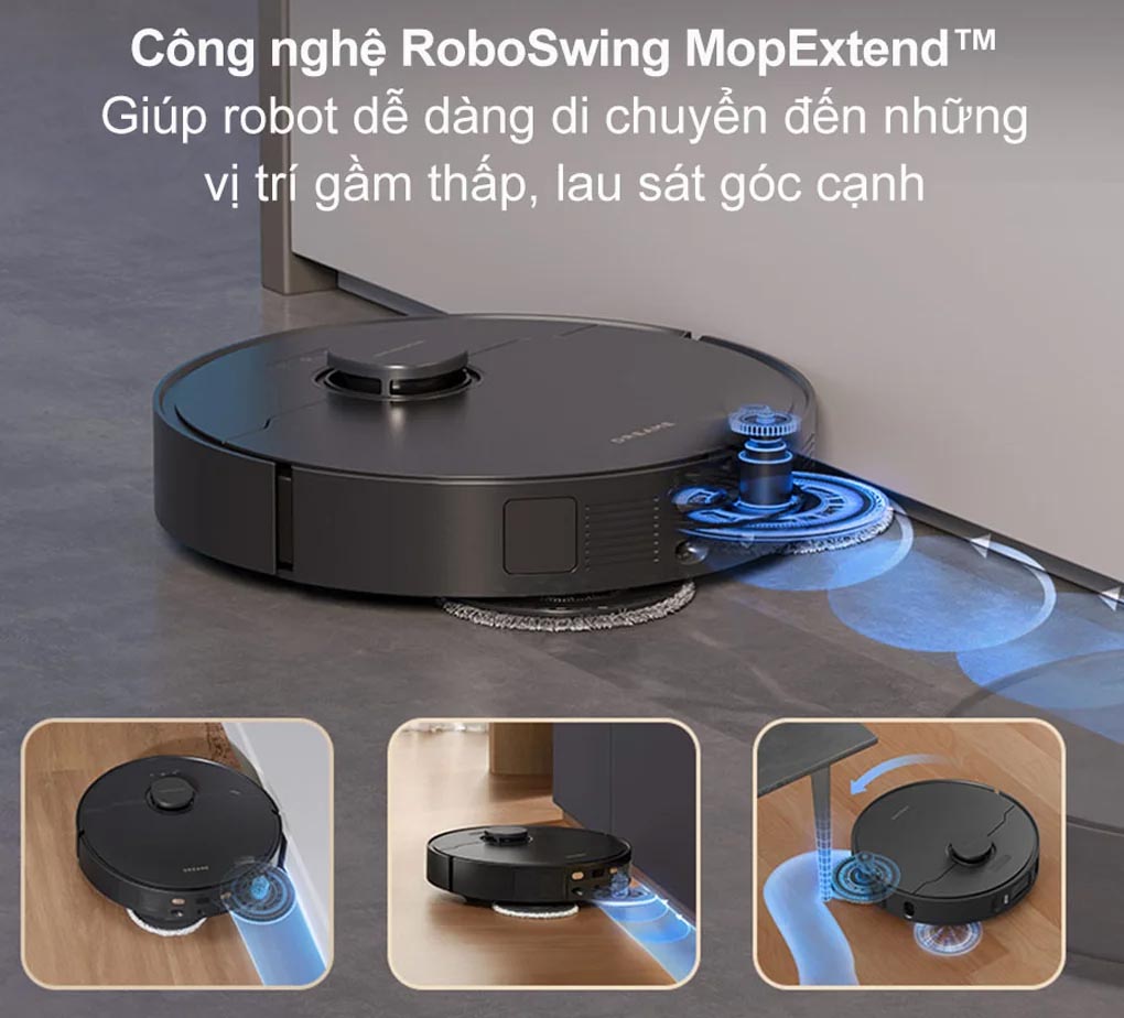Công nghệ RoboSwing MopExtend™ tích hợp trong Robot Dreame X30 Ultra