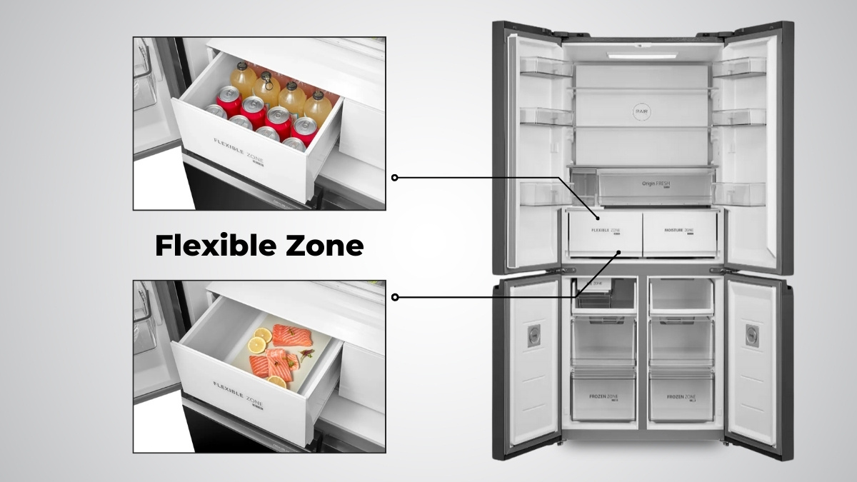 Flexible Zone giúp bảo quản đa dạng các loại thực phẩm