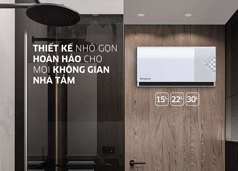 Máy nước nóng Kangaroo có thiết kế hiện đại
