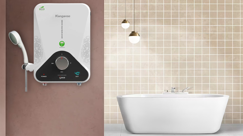 Máy Nước Nóng Trực Tiếp Kháng Khuẩn Kangaroo (Có Bơm) KG588WP