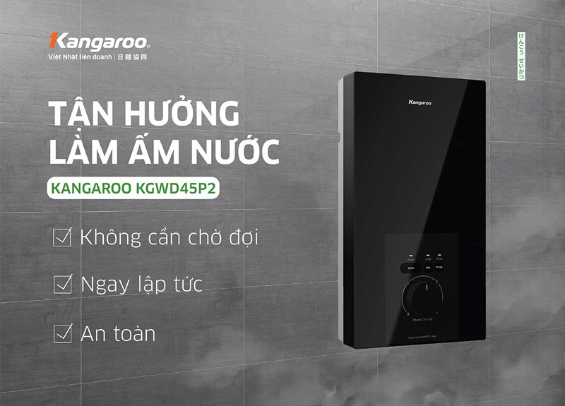 Máy Nước Nóng Trực Tiếp KGWD45P2 sở hữu thiết kế hiện đại