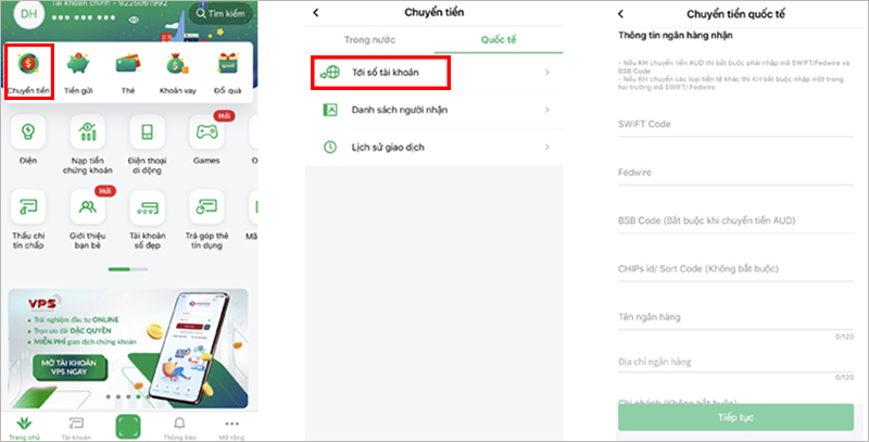 Chuyển tiền qua Mobile Banking/Internet Banking