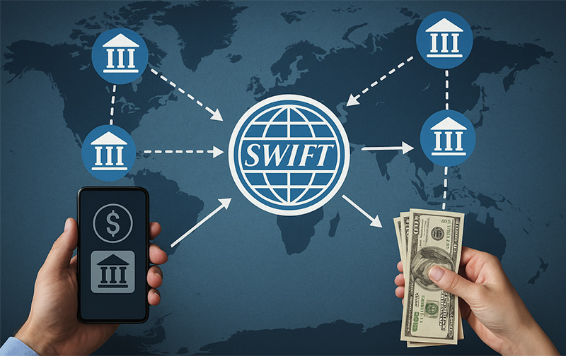 Sử dụng Hệ thống chuyển tiền SWIFT (Wire Transfer)