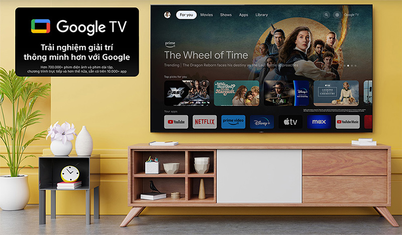Google TV cho phép người dùng truy cập kho ứng dụng Google Play
