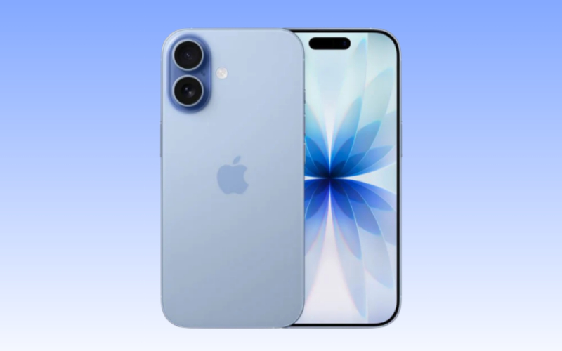 Thiết kế mặt lưng iPhone 17 màu xanh dương cùng màn hình viền mỏng