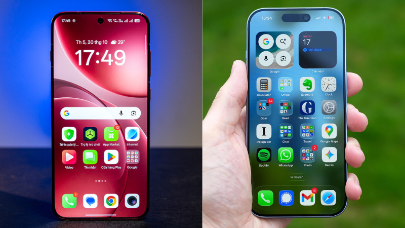 So sánh màn hình OPPO Find X9 và iPhone 17
