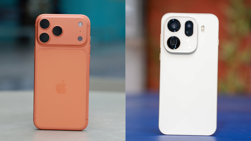 So sánh thiết kế OPPO Find X9 Pro và iPhone 17 Pro Max