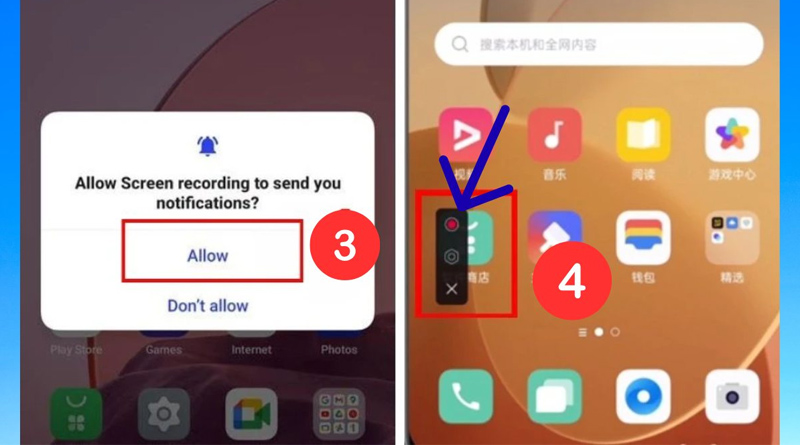 Dùng tính năng ghi màn hình để ghi âm cuộc gọi OPPO