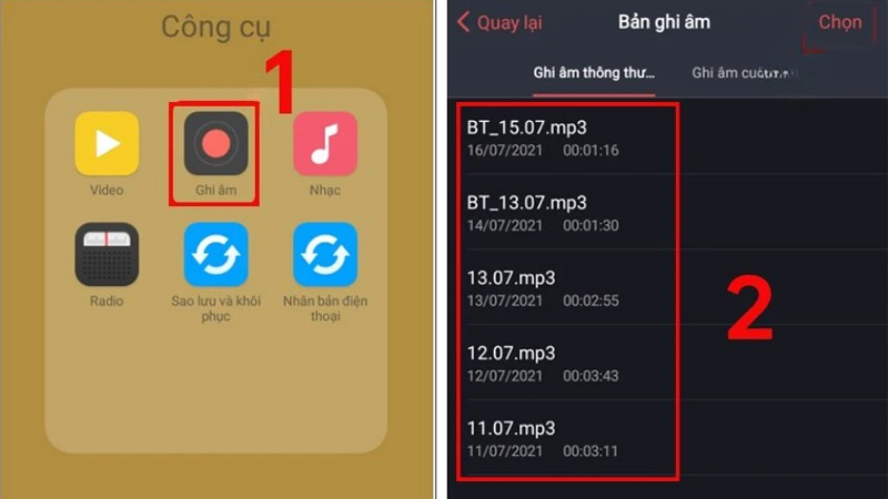 Nghe lại bản ghi âm cuộc gọi trên OPPO như thế nào