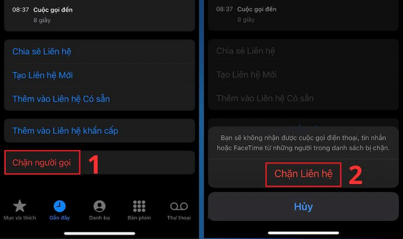 Chặn cuộc gọi đến