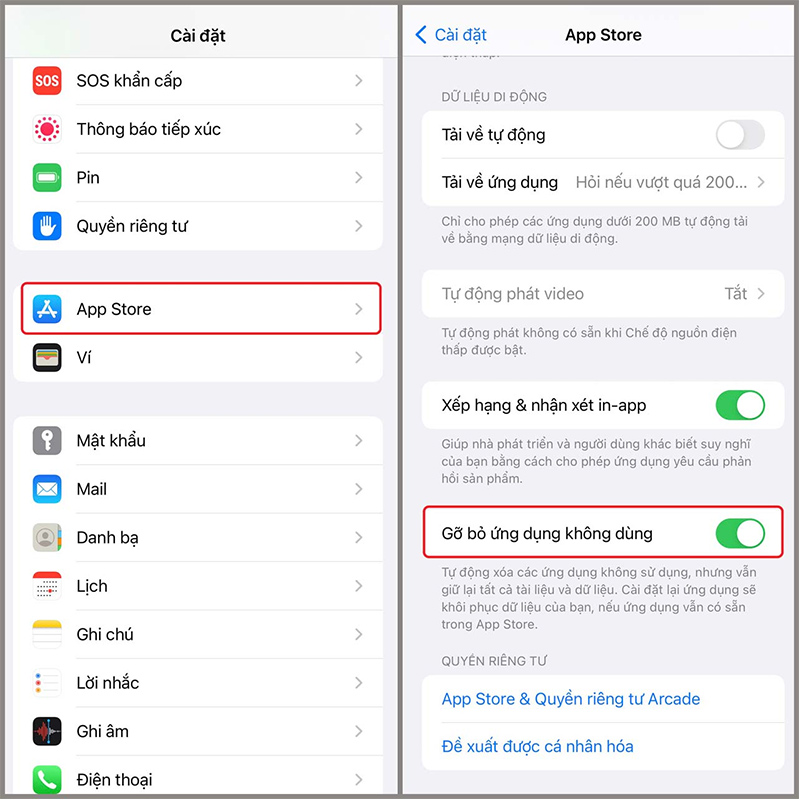 Gỡ bỏ ứng dụng không sử dụng trên iPhone