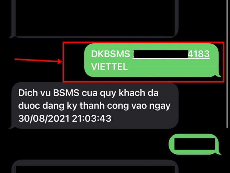 Đăng ký SMS Banking BIDV qua tin nhắn SMS