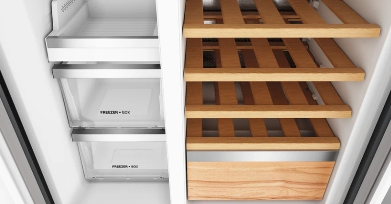 Ngăn trữ rượu vang tích hợp chứa đến 18 chai