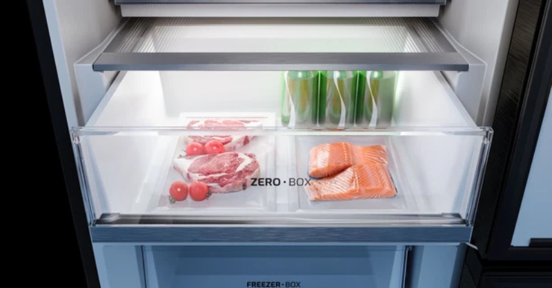 Ngăn ZeroBox bảo quản tối ưu các loại thịt, cá