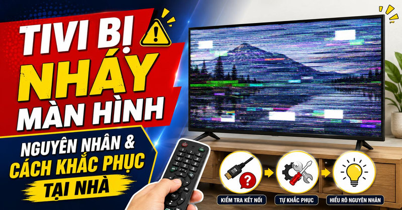 7 nguyên nhân tivi bị nháy màn hình và cách khắc phục tại nhà