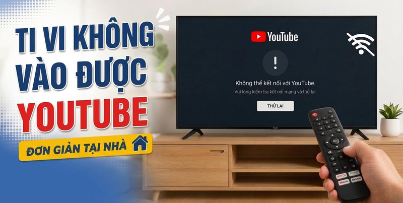 8 cách khắc phục tivi không vào được YouTube đơn giản tại nhà