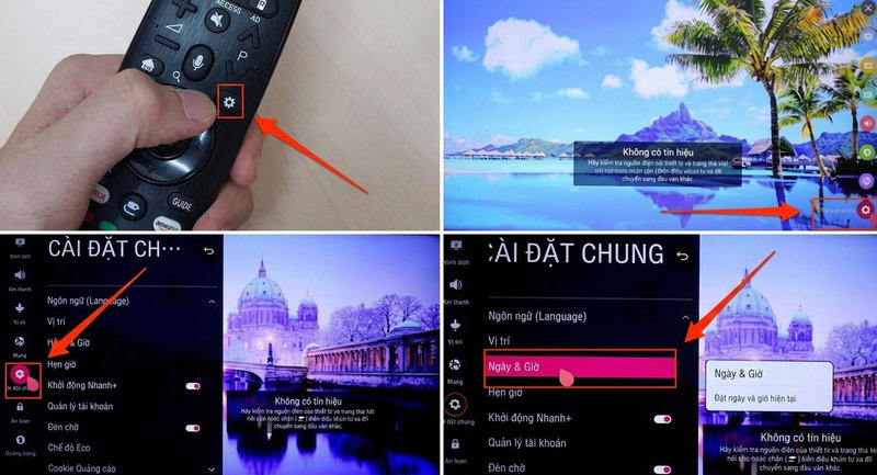 Bật chế độ tự động cập nhật ngày giờ để tránh lỗi xác thực chứng chỉ bảo mật