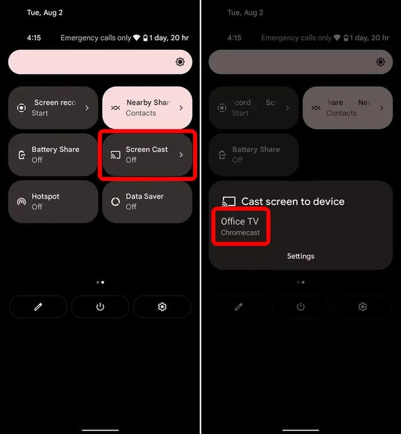 Điện thoại Android có sẵn tính năng tính năng phản chiếu màn hình