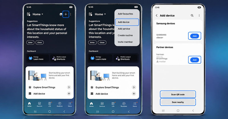 Ứng dụng SmartThings hỗ trợ kết nối điện thoại với tivi Samsung