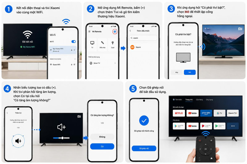 Bạn có thể điều khiển tivi Xiaomi qua ứng dụng Mi Remote