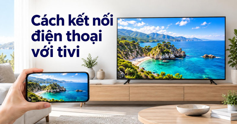 Cách kết nối điện thoại với tivi nhanh gọn cho Android & iPhone