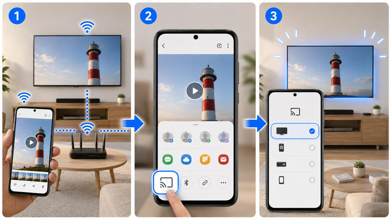 Chuẩn DLNA giúp người dùng chia sẻ hình ảnh từ điện thoại lên tivi