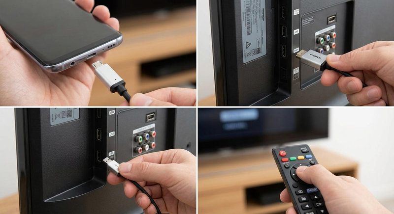 Sử dụng dây cáp MHL/HDMI là cách kết nối điện thoại với tivi cơ bản